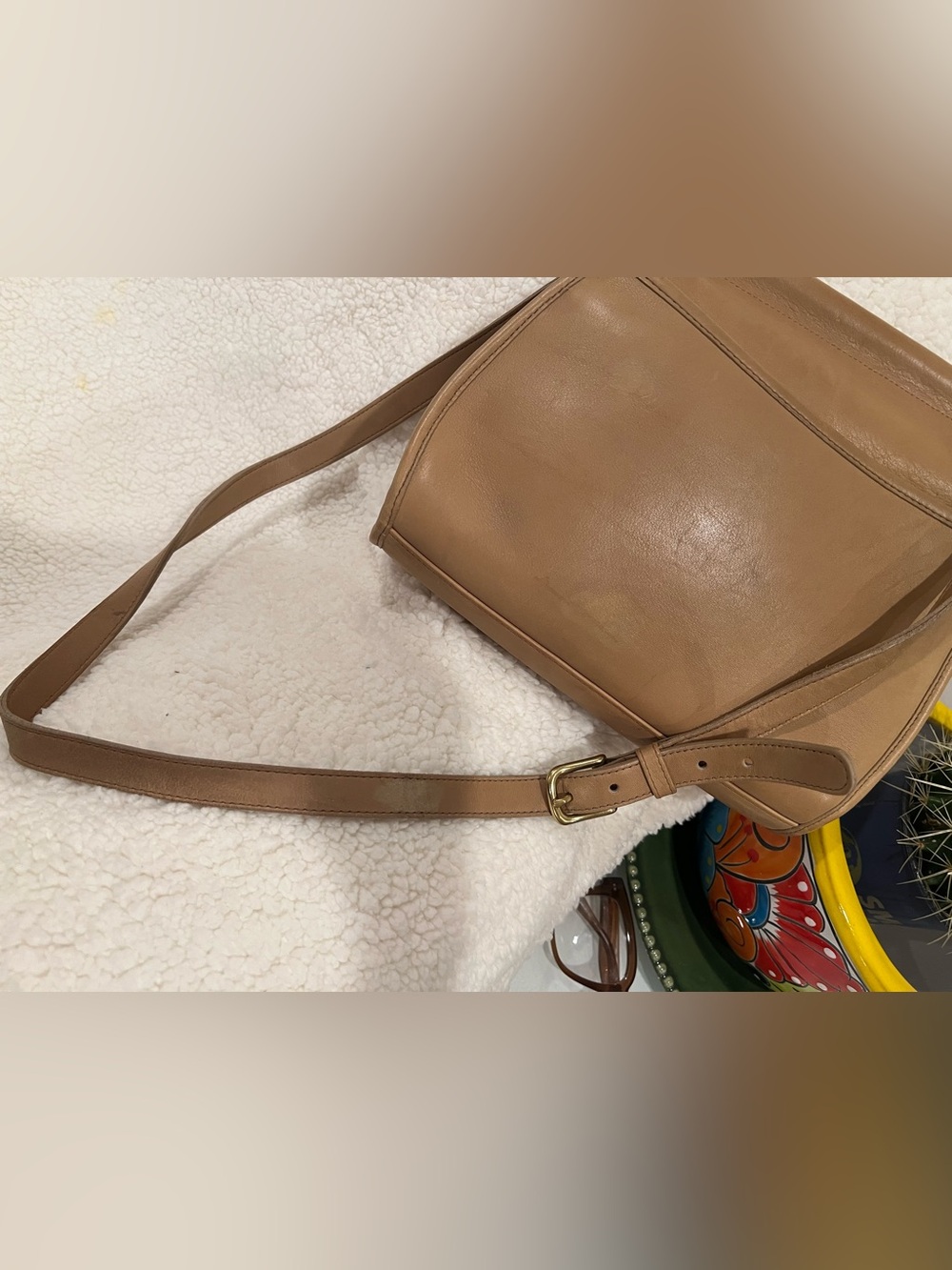 Coach Logan 9907 Style CamelLeather Vintage Bag - Picture 15 of 16
